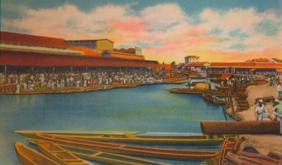 Öffentlicher Markt, Barranquilla, ca. 1940er Jahre von Unbekannt