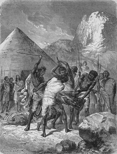 Bestrafung abessinischer Gefangener, um 1880 von Unbekannt
