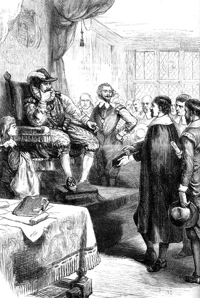 Puritaner vor James I., 17. Jahrhundert um 1880 von Unbekannt