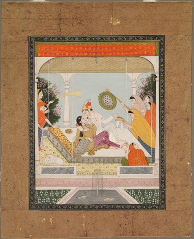 Raja mit seiner Geliebten, ca. 1790-1800 von Unbekannt