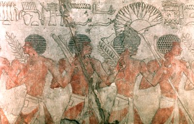 Relief mit Soldaten, Tempel von Hatschepsut von Unbekannt