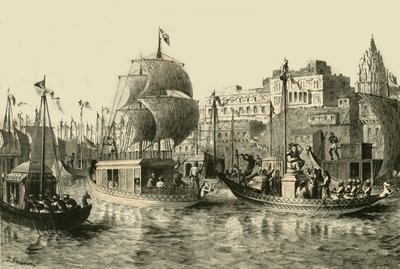 Religiöses Fest in Benares, 1890 von Unbekannt