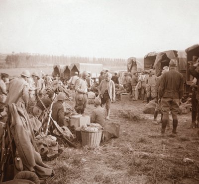 Rastplatz, Genicourt, Nordfrankreich, ca. 1914-1918 von Unbekannt