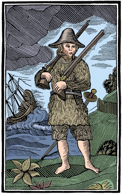 Robinson Crusoe, Chapbook-Schnitt, 18. Jahrhundert, 1964 von Unbekannt