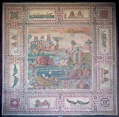 Römisches Mosaik, das Ägypten darstellt von Unbekannt