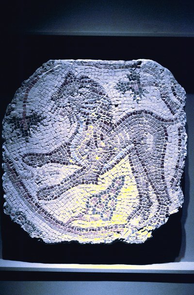 Römisches Mosaik eines Löwen von Unbekannt