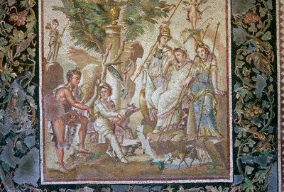 Römisches Mosaik des Urteils des Paris von Unbekannt
