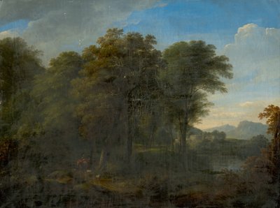 Romantische Landschaft mit Figurenstaffage von Unbekannt