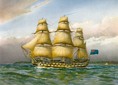 Schlachtschiff der Royal Navy, ca. 1760 ca. 1890-1893 von Unbekannt