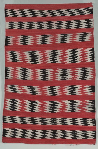 Teppich mit Diamantstreifen, ca. 1890-1900 von Unbekannt