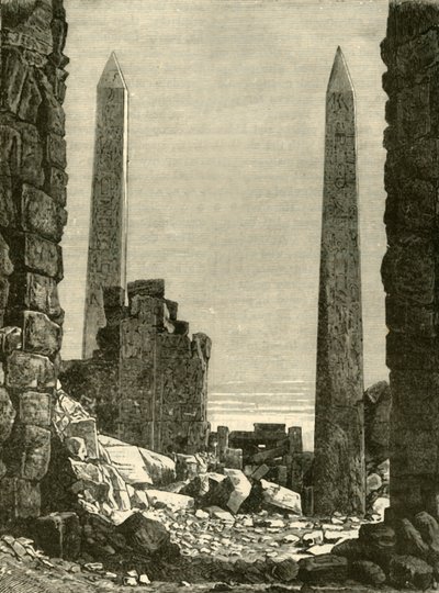 Ruinen von Karnak, 1890 von Unbekannt