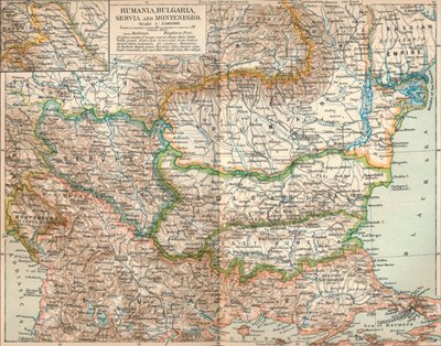 Rumänien, Bulgarien, Serbien und Montenegro, um 1906, 1907 von Unbekannt