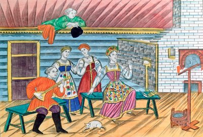 Russische Innenszene, 1856 von Unbekannt
