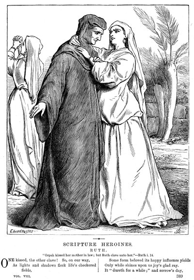 Ruth umarmt ihre Schwiegermutter, 1873 von Unbekannt