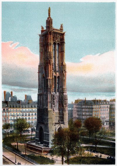 Saint-Jacques-Turm, Paris, um 1900 von Unbekannt