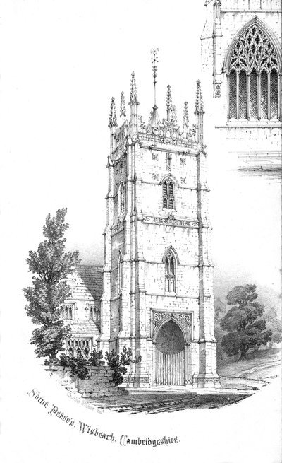 St. Peters Kirche, Wisbeach, Cambridgeshire, um 1850er von Unbekannt