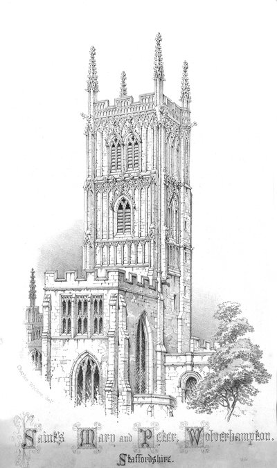 Heilige Maria und Petrus, Wolverhampton, Staffordshire, ca. 1850er Jahre von Unbekannt