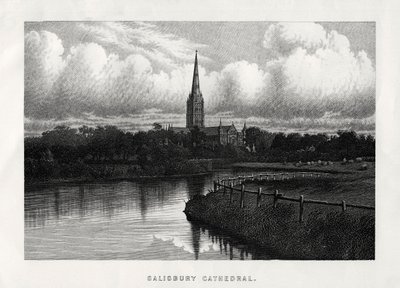 Kathedrale von Salisbury, Wiltshire, England, 19. Jahrhundert von Unbekannt
