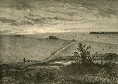 Salisbury Plain, von nahe Amesbury, 1898 von Unbekannt