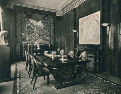 Speisesaal im Hotel eines Sammlers, 1925 von Unbekannt