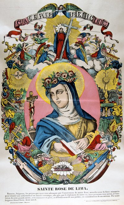 Santa Rosa von Lima, 19. Jahrhundert von Unbekannt