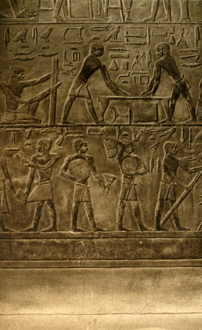 Saqqara - Grab des Ti Wandmalereien, ca. 1918-1939 von Unbekannt