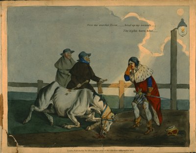 Satirische Karikatur von König Richard III., um 1823 von Unbekannt