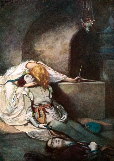 Szene aus Shakespeares Romeo und Julia von Unbekannt