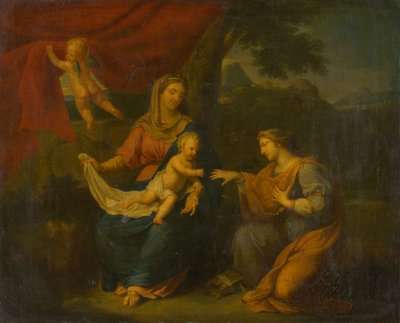 Sitzende Madonna mit St. Katharina von Unbekannt