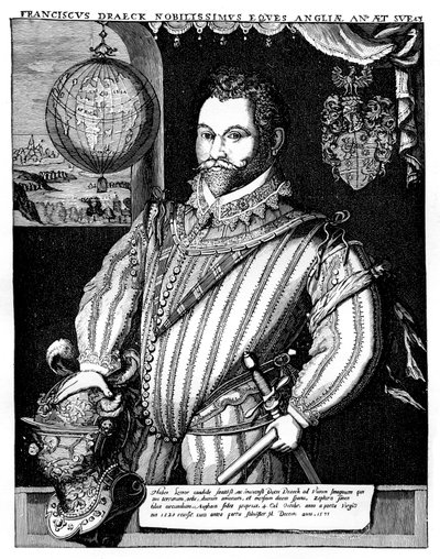 Sir Francis Drake, 16. Jahrhundert, 1910 von Unbekannt