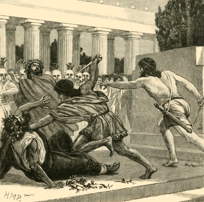 Schlacht der Pisistratiden, 1890 von Unbekannt
