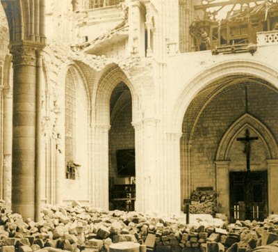 Kathedrale von Soissons, Soissons, Nordfrankreich, ca. 1914-1918 von Unbekannt