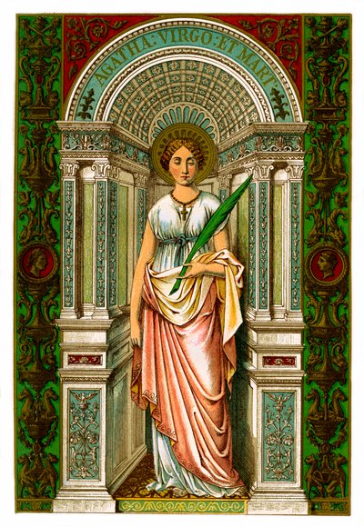 St. Agatha, Jungfrau und Märtyrerin, 1886 von Unbekannt