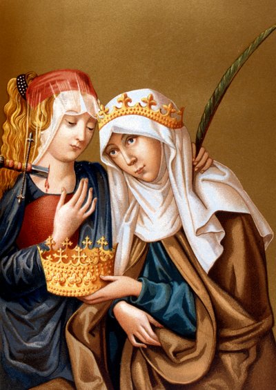 St. Elisabeth von Ungarn und St. Lucia, 1878 von Unbekannt