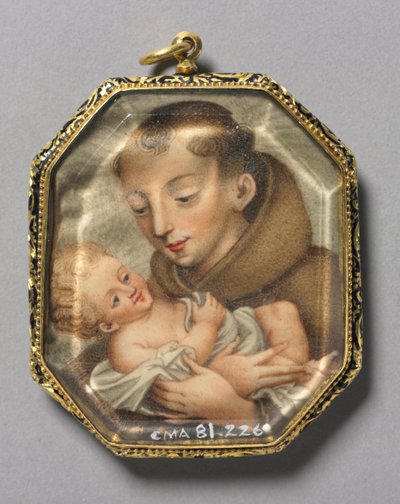 St. Franziskus mit Christuskind verso, um 1660 von Unbekannt