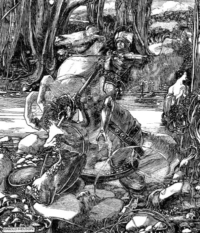 St. Georg und der Drache, 1901 von Unbekannt