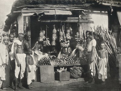 Stand eines Obstverkäufers in Colombo, 1926 von Unbekannt