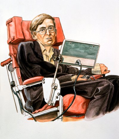 Stephen William Hawking geb. 1942, britischer theoretischer Physiker von Unbekannt