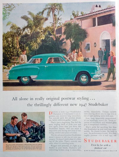 Studebaker Auto Werbung, 1947 von Unbekannt