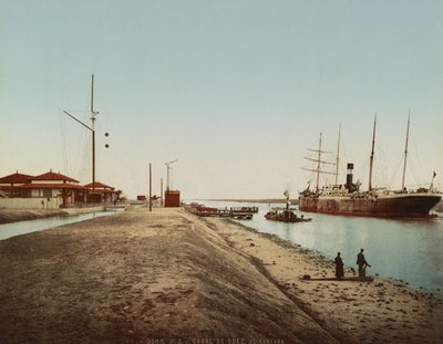 Suezkanal bei El Qantara, ca. 1900 von Unbekannt