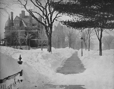 Summit Avenue im Winter, St. Paul, Minnesota, um 1897 von Unbekannt