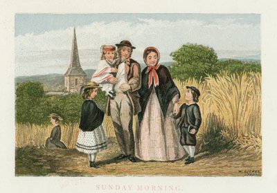 Sonntagmorgen, um 1880 von Unbekannt