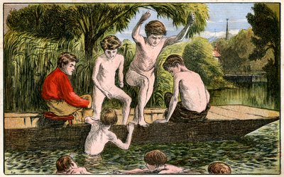 Schwimmen, 19. Jahrhundert von Unbekannt