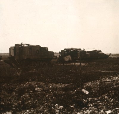 Panzer, Juvincourt, Nordfrankreich, ca. 1914-1918 von Unbekannt