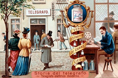 Telegrafenamt, um 1900 von Unbekannt