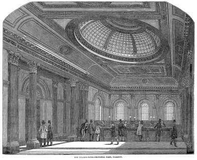 Zählraum, National Bank of Scotland, Glasgow, ca. 1860 von Unbekannt