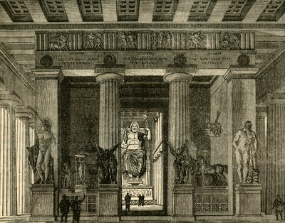 Tempel in Olympia, restauriert, 1890 von Unbekannt