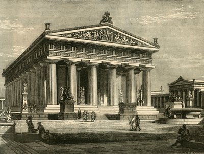 Tempel von Paestum, restauriert, 1890 von Unbekannt