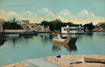 Tempel am Fluss, Udaipur, um 1900 von Unbekannt