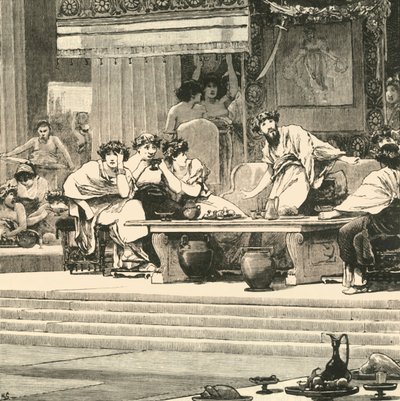 Das Bankett des Damokles, 1890 von Unbekannt